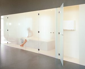 Paroi verre hammam - cadre encastré